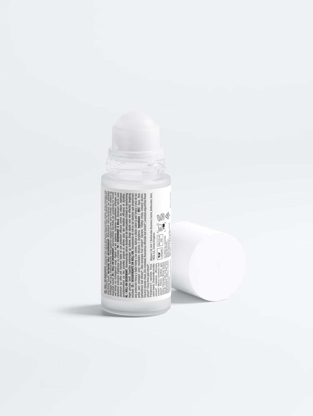 Deodorante roll-on senza sali di alluminio - tappo bianco