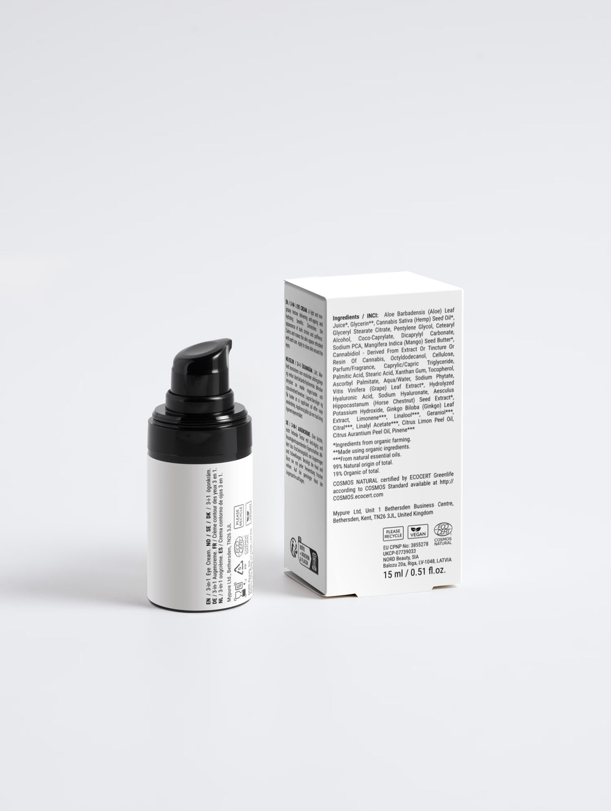 Crema contorno occhi uomo 3-in-1